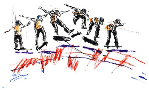 Backside Skate Magazine. ARTboard. A Mighty Wave: A skateboarding memoir by CurtisTappenden.